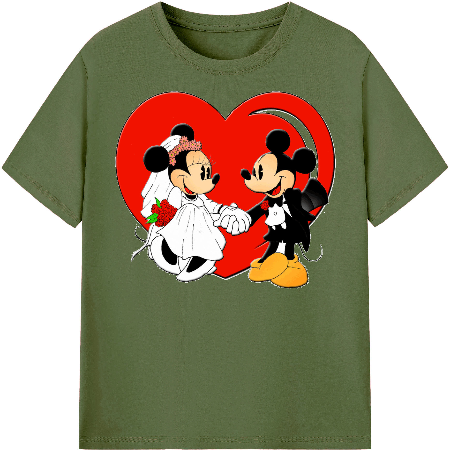 （画像用） ミッキーマウス Mickey Mouse 綿100％半袖Tシャツ（フロントプリント）